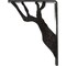 Ekena Millwork Damon Wrought Iron Bracket, (Single center brace), Antiqued Silver 1 1/2"W x 5 1/2"D x 8"H BKTM01X05X08SDAASV - alternate 2